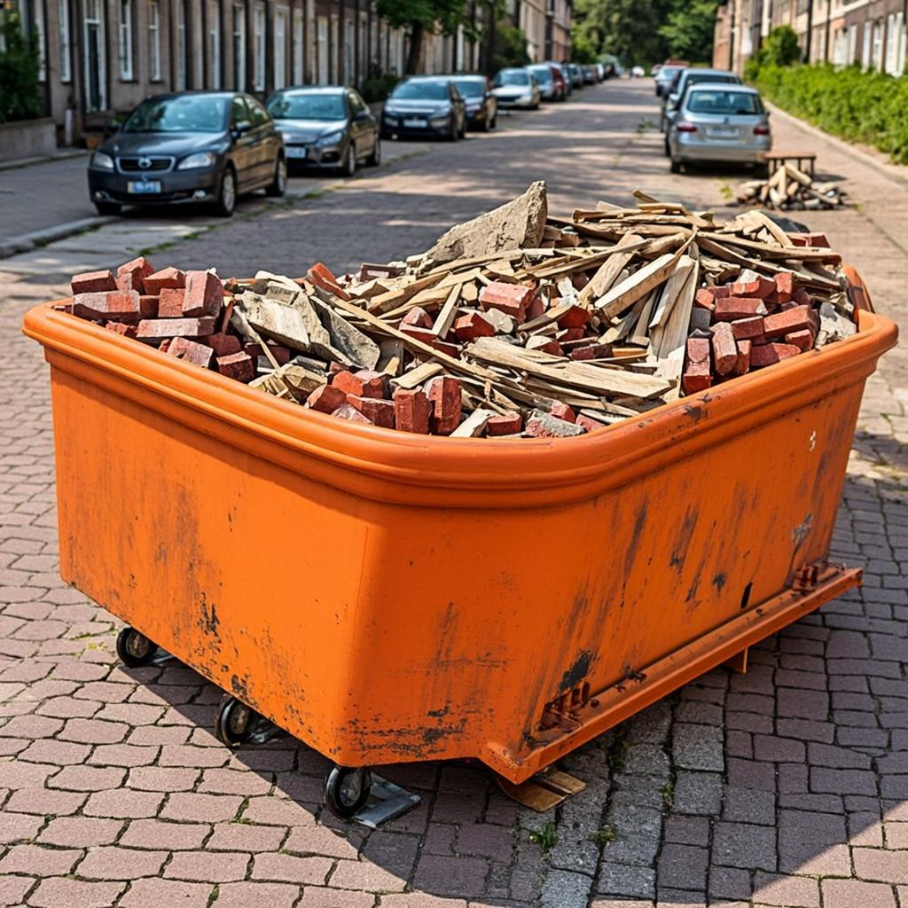 Bouwafvoer - Containerplaatsing in Rotterdam